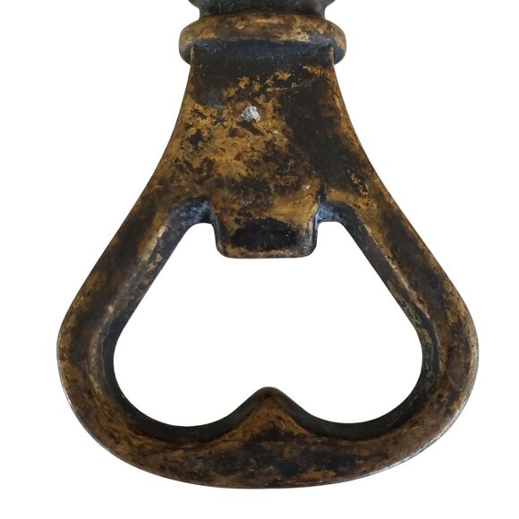 Vintage Bottle Opener Horse Head Cast Iron Bronze Bar Man Cave Kitchen 4.25" - Picture 3 of 4